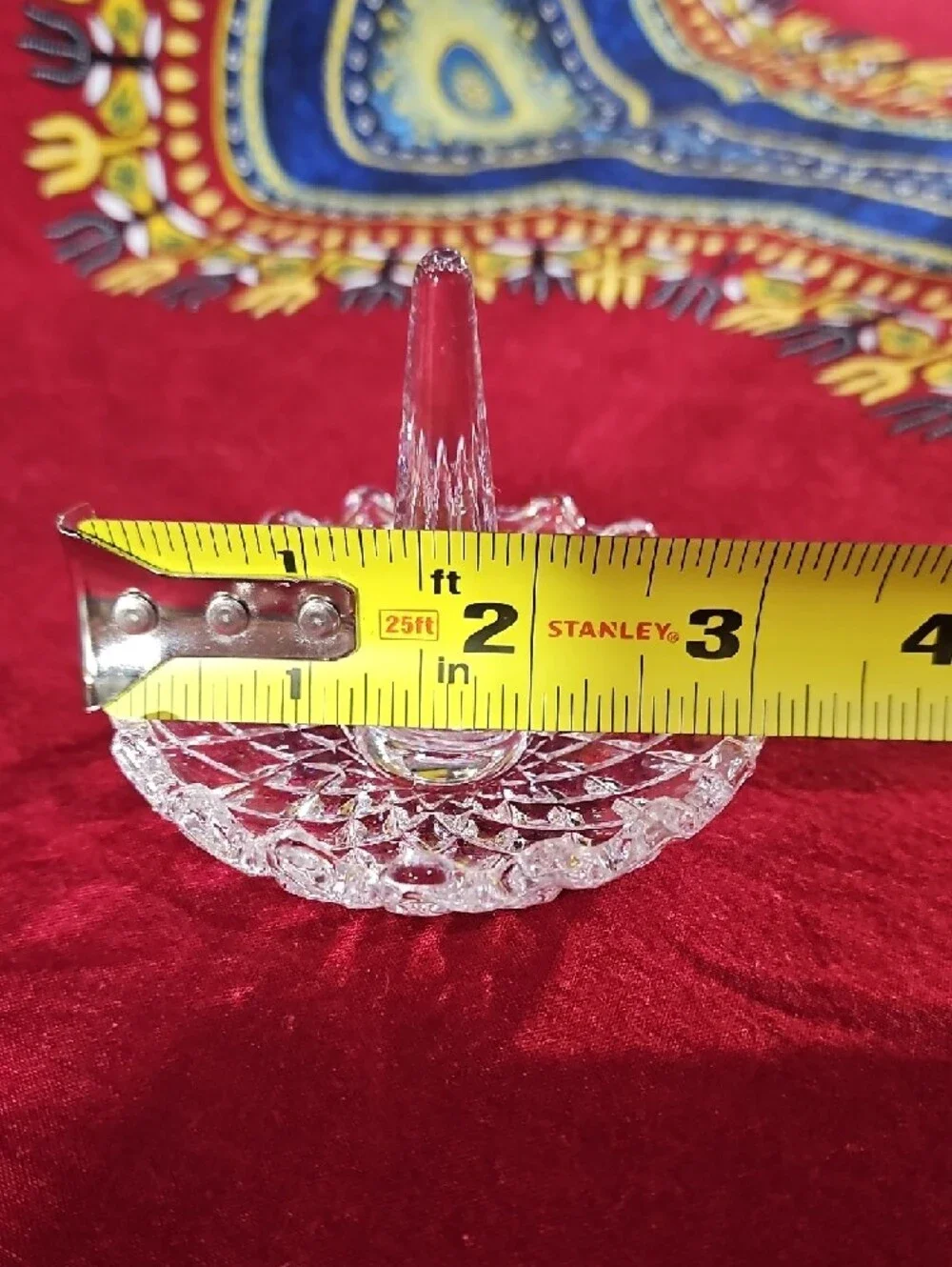 Clear Glass Crystal Ring Stack Organizer